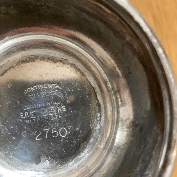 Vintage Silver Cream and Sugar Set - Picture 3 of 4